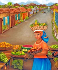 traditional market paint by numbers