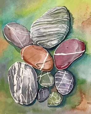 Vintage Pebbles paint by numbers