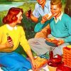 vintage picnic paint by numbers