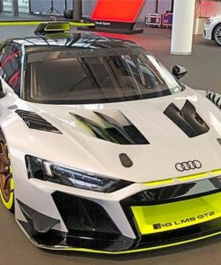 White Audi R8 paint by numbers