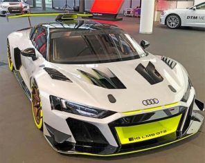 White Audi R8 paint by numbers