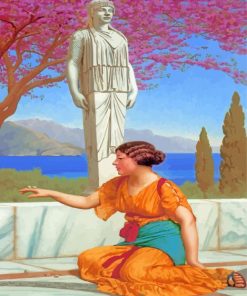 william Godward Ancient Pastimes paint by number