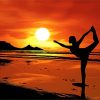 Yoga Silhouette Sunset Paint by numbers