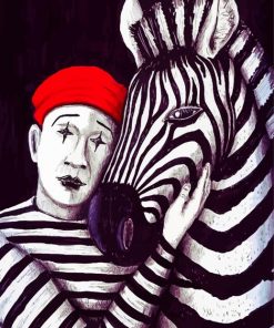 Zebra And Mime paint by numbers