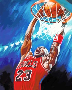 Basketball Michael Jordan paint by numbers