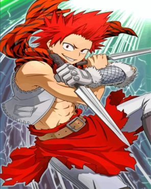 Eijiro Kirichima Red Riot paint by numbers