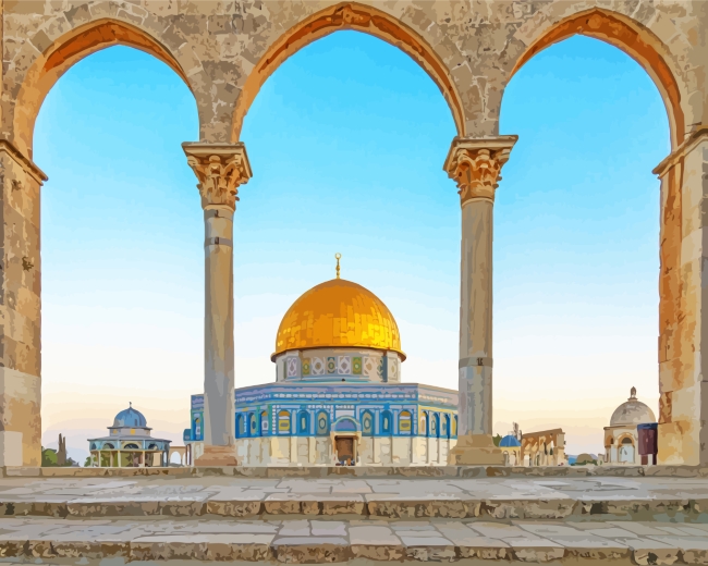 Jerusalem Mosque paint by numbers
