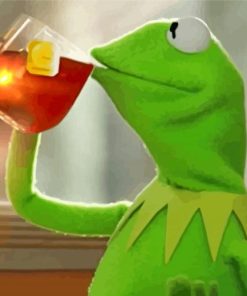 Kermit-drinking-tea-paint-by-number