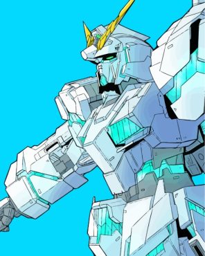 Unicorn Gundam paint by numbers