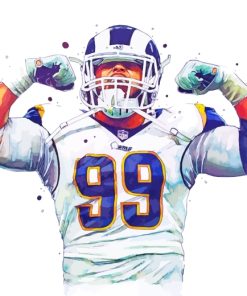 Aaron Donald NFL paint by numbers