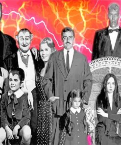 Addams Familly And Munsters paint by numbers