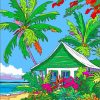 Aesthetic Hawaiian Landscape paint by numbers