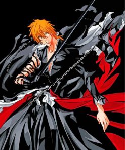 Aesthetic Ichigo Kurosaki paint by numbers