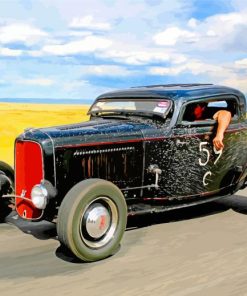 Black Hotrod paint by numbers