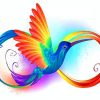 Colorful Infinity Bird paint by numbers