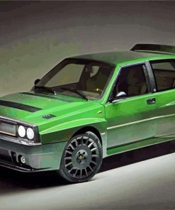 Green Lancia Car paint by numbers