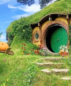 Hobbit Hole New Zealand paint by numbers