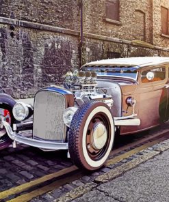 Luxury Hotrod Car paint by numbers