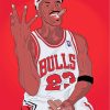 Michael Jordan Illustration paint by numbers