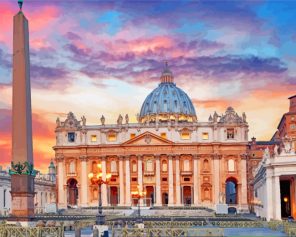 St Peters Square Rome paint by numbers