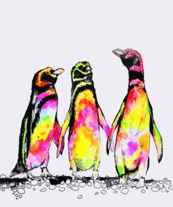 Colorful Penguins Paint By Numbers