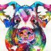 Colorful Pig Paint By Numbers