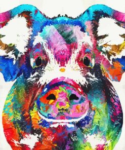 Colorful Pig Paint By Numbers