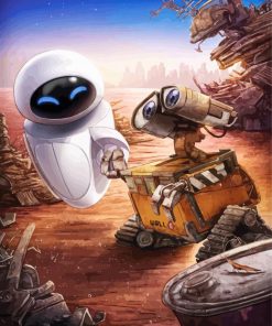 Eve And Wall-E Paint By Numbers