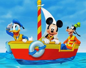 Mickey Mouse And His Friends paint by numbers