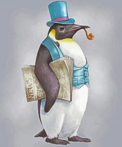 Mr penguin paint by numbers