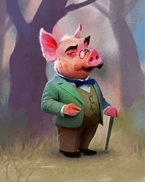 Old Mr Pig Paint By Numbers