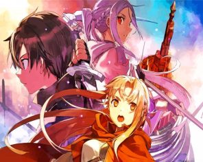 Asuna Sword Anime Paint By Numbers