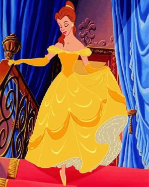 Belle With Yellow Dress Paint By Numbers