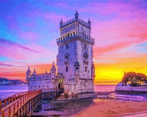 Tower At Sunset Paint By Numbers