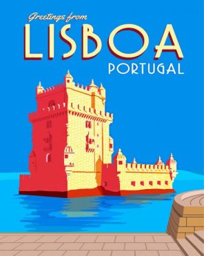 Belem Tower Poster Paint By Numbers