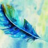 Blue Feather Paint By Numbers