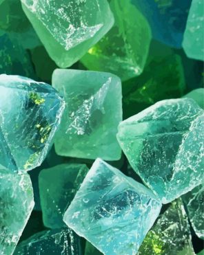 Green Gemstone Paint By Numbers