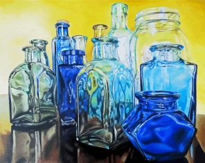 Blue Bottles Paint By Numbers