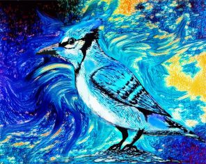 Blue Jay Bird Paint By Numbers