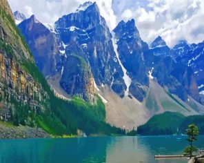 Snowy Mountains Paint By Numbers