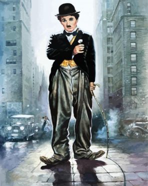 Charlie Chaplin Style Paint By Numbers