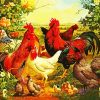 Chikens In Farm Paint By Numbers