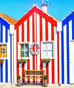 Colored Houses Paint By Numbers