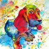 Colored Hound Paint By Numbers