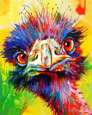 Colorful Emu Paint By Numbers