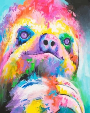 Artistic Sloth Paint By Numbers