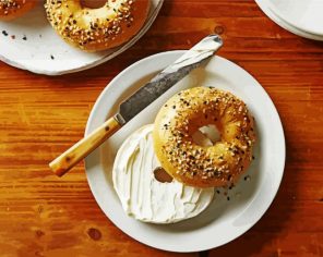 Cream Cheese Bagel Paint By Numbers