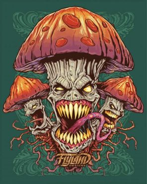 Creepy Mushroom Paint By Numbers