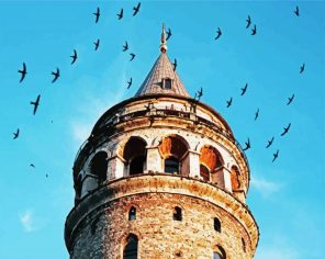 Aesthetic Galata Tower Paint By Numbers