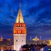 Galata Tower At Night Paint By Numbers